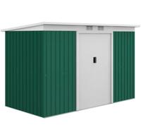 Outsunny 9 x 4FT Metal Garden Storage Shed w/ 2 Door, Dark Green