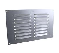 9" x 6" Louvre Vent Satin Anodised Aluminium/Metal Chrome Grille Cover