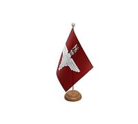 9" x 6" Parachute Regiment Paras Large Desktop Table Flag With Wooden Base & Pole Ideal For Party Conferences Office Display