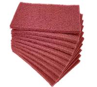 9" x 6" Red Abrasive Scuff Scotch Pads 10 Pack Paint Primer Prep Scouring Scuffing Sanding Automotive Adhesion Scratch Pads for Finishing Preparation