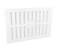 9" x 6" White Plastic Adjustable Air Vent Grille with Flyscreen Cover