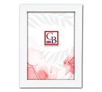 9 x 7 Inch Frame - Picture Frame | Photo Frame | MDF Wooden Effect Frame with Styrene Front | Freestanding & Wall Mountable | Flat Shape (White)