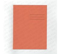 9" x 7" Maths Exercise Book with Orange Cover - Large 10mm Squares - 80 Page - Pack of 4