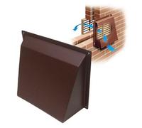 9" X 9" Brown Air Brick Hooded Cowl Cover Surface Mounted For Openings Air Bricks, Grilles & Air Vents