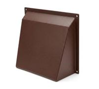 9" x 9" Brown Air Brick Hooded Cowl Cover Surface Mounted for Openings Air Bricks, Grilles & Air Vents