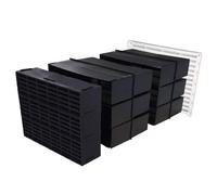 9" X 9" Extendable Combination Cavity Wall Sleeve Vent With Blue/black Air Bricks
