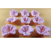9 x Edible 3D 38mm Hibiscus flower flowers, icing toppers, cake cupcakes decorations T035 (Baby Pink)