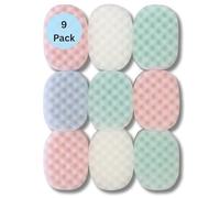9 x Exfoliating Bath Sponge for Adults and Kids - Massage Sponges for Men and Women, Perfect for Body Scrubbing in The Shower