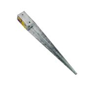 9 x Fence Post Holder Garden Arch Fruit Cage Support Drive Down Spike Pre-Drilled Galvanised for 50mm x 50mm posts, 450mm Spike Pre-Drilled (2" x 18") Eliza Tinsley Swiftpost, Pack of 9