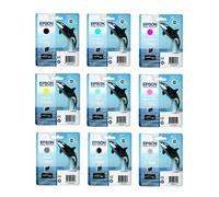 9 x Original Ink Epson SureColor SC P600 / T7601 T7602 T7603 -T7609 INK SET