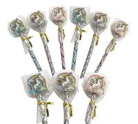 9 x Rainbow Unicorn Eraser Topper Pencils