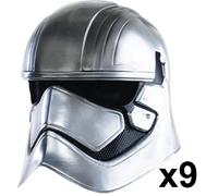 9 x Rubies Adult Star Wars Captain Phasma Helmets 2 Piece Masks 810670 Brand New