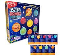 9 x Solar System Bath Bombs Gift Set, 9 x Planetary Fact Cards, Educational Planet Bath Bombs for Children, Science Kits for Boys & Girls, Bath Toy