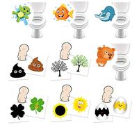 9 x Toilet Stickers, 4 x Favourite Animals + 5 x Magic Stickers as Potty Trainer so that children aim better in the toilet - Discolouring stickers, fun and helpful