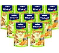 9 x VITAKRAFT SMALL ANIMAL DROPS : Yogurt Berry Carrot Rabbit Guinea Food Treats