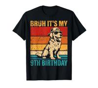 9 Year Old Birthday Dog Bruh It's My 9th Birthday T-Shirt