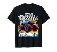 9 Year Old Boys Monster Truck It's My 9th Birthday Party T-Shirt
