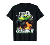 9 Year Old Boys Monster Truck It's My 9th Birthday Party T-Shirt