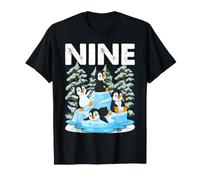 9 Year Old Cute Penguin Birthday Girl 9th B-Day T-Shirt