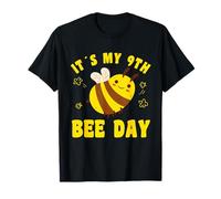 9 Year Old Happy 9th Birthday Bee Day Bee 9th Birthday T-Shirt