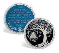 9 Year Sobriety Coin Tree of Life Sobriety Chip AA Chips and Medallions Sobriety Gifts for Women Men Alcoholics Anonymous Gifts Addiction Recovery Gift