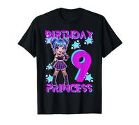 9 Years Old Birthday Korean Music Kids 9th Birthday Girls Value Graphic T-Shirt