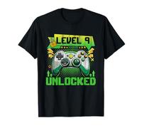 9 Years Old Level 9 Unlocked 9th Birthday Boys Video Gamer T-Shirt