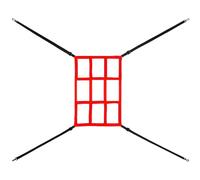 9-Zone Red Baseball Pitching Net With Adjustable Target Range, Reinforced Polyester Net, Perfect For Control And Power Training