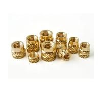 90-1030pcs Brass Heat Set Insert Nuts Soldering Tips Hot Melt Twilled Knurled Molding Injection 3d Printer Inserts Nut M2 M2.5 M3 M4 M5 M6(M3 (400pcs))