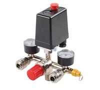 90-125psi 220V Air Compressor Pressure Valves Switchs Manifold Relief Regulator Gauges Lighting Accessories Switches Air Compressor Parts-hose Pressure Switch Attachments For Cleaning Car With Exhaust