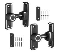 90°/180° Barn Door Lock, Heavy Duty Rust-Proof Zinc Alloy Security Sliding Door Lock - Gate Latch for Barn, Garden, Bathroom, Fence, Cabinet