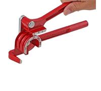 90/180 Degree Combination Tube Bender 3-in-1 Pipe Bending Tool Metric 6mm 8mm 10mm Inch System 1/4 5/16 3/8 HandTool for Copper, Brass, Aluminum and Soft Metal(180 Degree red)