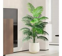 90-180cm Large Fake Palm Tree Artificial Tropical Plants Plastic Monstera Leaves Big OliveTree Foliage for Home Garden Decor 120cm 18 Leaves