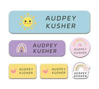 90/180xPersonalised Name Labels for Clothes Kids, No Iron Name Stickers Perfect for School Supplies,Water Cup, Customised Peel & Stick Name Tags Stickers for School, Nursery, Day Care, Hospital