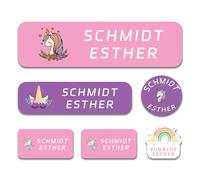90/180xPersonalised Name Labels for Clothes Kids, No Iron Name Stickers Perfect for School Supplies,Water Cup, Customised Peel & Stick Name Tags Stickers for School, Nursery, Day Care, Hospital