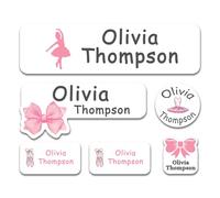90/180xPersonalised Name Labels for Clothes Kids, No Iron Name Stickers Perfect for School Supplies,Water Cup, Customised Peel & Stick Name Tags Stickers for School, Nursery, Day Care, Hospital