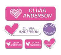 90/180xPersonalised Name Labels for Clothes Kids, No Iron Name Stickers Perfect for School Supplies,Water Cup, Customised Peel & Stick Name Tags Stickers for School, Nursery, Day Care, Hospital