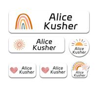 90/180xPersonalised Name Labels, No Iron Name Stickers Perfect for School Supplies,Water Cup, Customised Peel & Stick Name Tags Stickers for School, Nursery, Day Care, Hospital