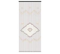 90*208cm Bamboo Beaded Door Curtain, Retro Handmade Natural Wood Curtain, Fly Screens for Doors, Suitable Home Doorways, Wardrobes, Windows, Bedroom Doors, Bathroom Doors, Kitchen Doors, Study Doors
