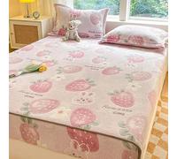90-220 * 200CM Height30CM Cute Dinosaur Milk Velvet Quilted Fitted Sheets, Bed Cover Sheet Single/Double Elastic Mattress Protector