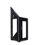 90 45 Degree Aluminium Marking Square Ruler Black Woodworking Angle | Black aluminium construction with clear metric markings for accurate 90 and 45 degree angle measurement