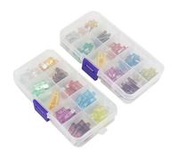 90/45PCS Car Fuse 5/7.5/10/15/20/25/30/35/40A Mini/Small/Medium 32V Automotive Blade Type Zinc Alloy Fuse with Box Clip Protected circuits (Color : 90pcs Small Fuse)