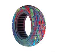 90/65-6.5 Solid Tyre 11 Inch Off-Road Tubeless Tire for Zero 11X for DUALTRON for KAABO Scooters Deep Tread Anti-Slip Rubber Wheel Replacement(Colorful)