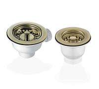 90 & 65mm Basket Strainer Waste for Astini, RAK, Rangemaster Ceramic Sink XK186+MBSWSS85-90-Bronze