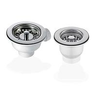 90 & 65mm Chrome Basket Strainer Waste for Astini, RAK, Rangemaster Ceramic Sink