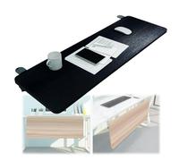 90° Adjustable Keyboard Tray 55/65/75x25cm Wooden Desk Extension with C-Clamp No Drilling Required Ergonomic Computer Desk Riser for Typing & Gaming