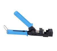 90° Angled Speed Termination Tool, Keystone RJ45 Crimp Tool for Everest Media CAT5e CAT6 CAT6A Jacks, One - Handed Trimming with Adjustable Depth and Ergonomic Rubber