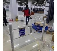 90° Automatic Swing Entrance Door, Stainless Steel Supermarket Exit Gate, 1-Way Pedestrian Access Door for Store/Emporium, 160cm (63") Wide with Spring Mechanism