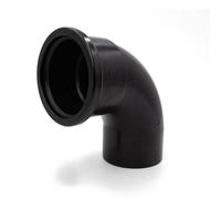 90° Bend (Single Socket), Black Kayflow 110mm Soil & Waste Pipe Fitting
