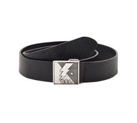 (90 cm) DIESEL B-Mont Mens Leather Belts Lightning Buckle